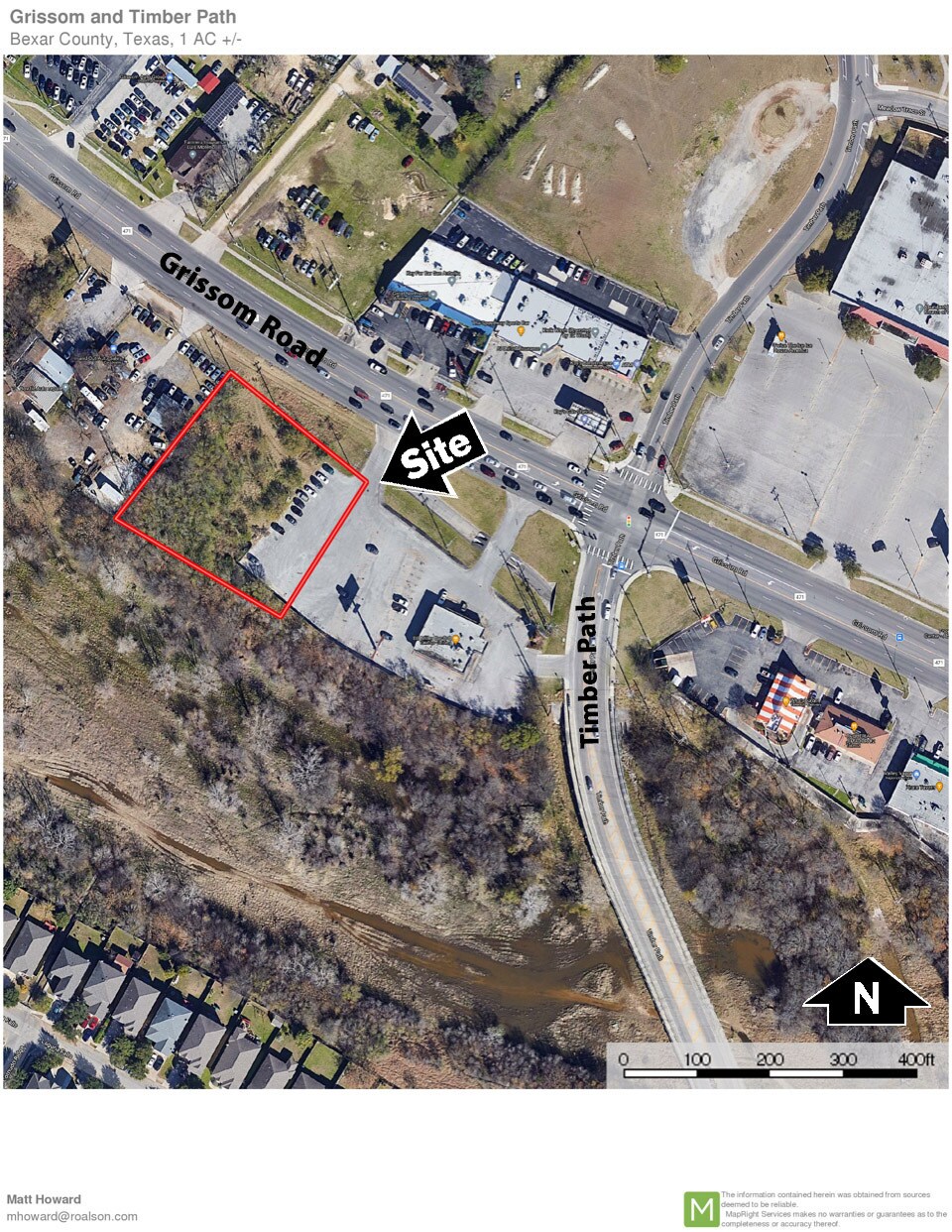 Grissom Road at Timber Path path, San Antonio, TX à vendre Aérien- Image 1 de 3