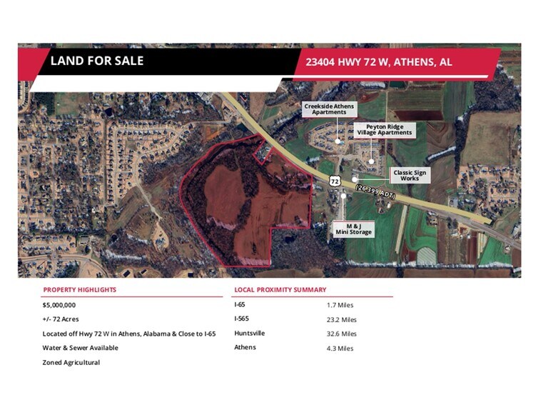 23404 Hwy 72 W, Athens, AL for sale - Building Photo - Image 1 of 5