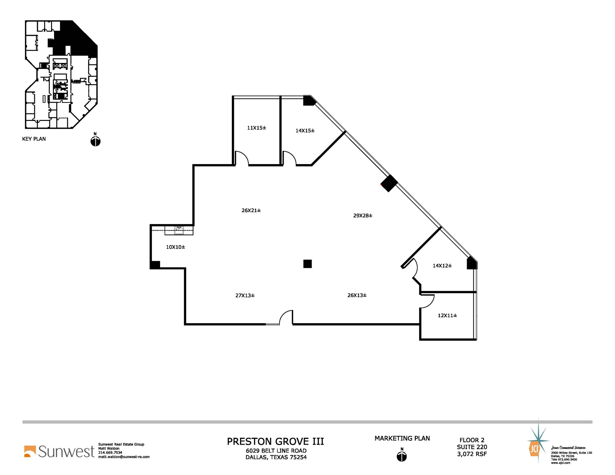 6009 Belt Line Rd, Dallas, TX à louer Plan d  tage- Image 1 de 6