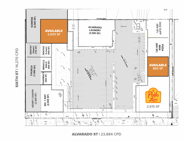 505-545 S Alvarado St, Los Angeles, CA à louer - Plan de site - Image 3 de 8