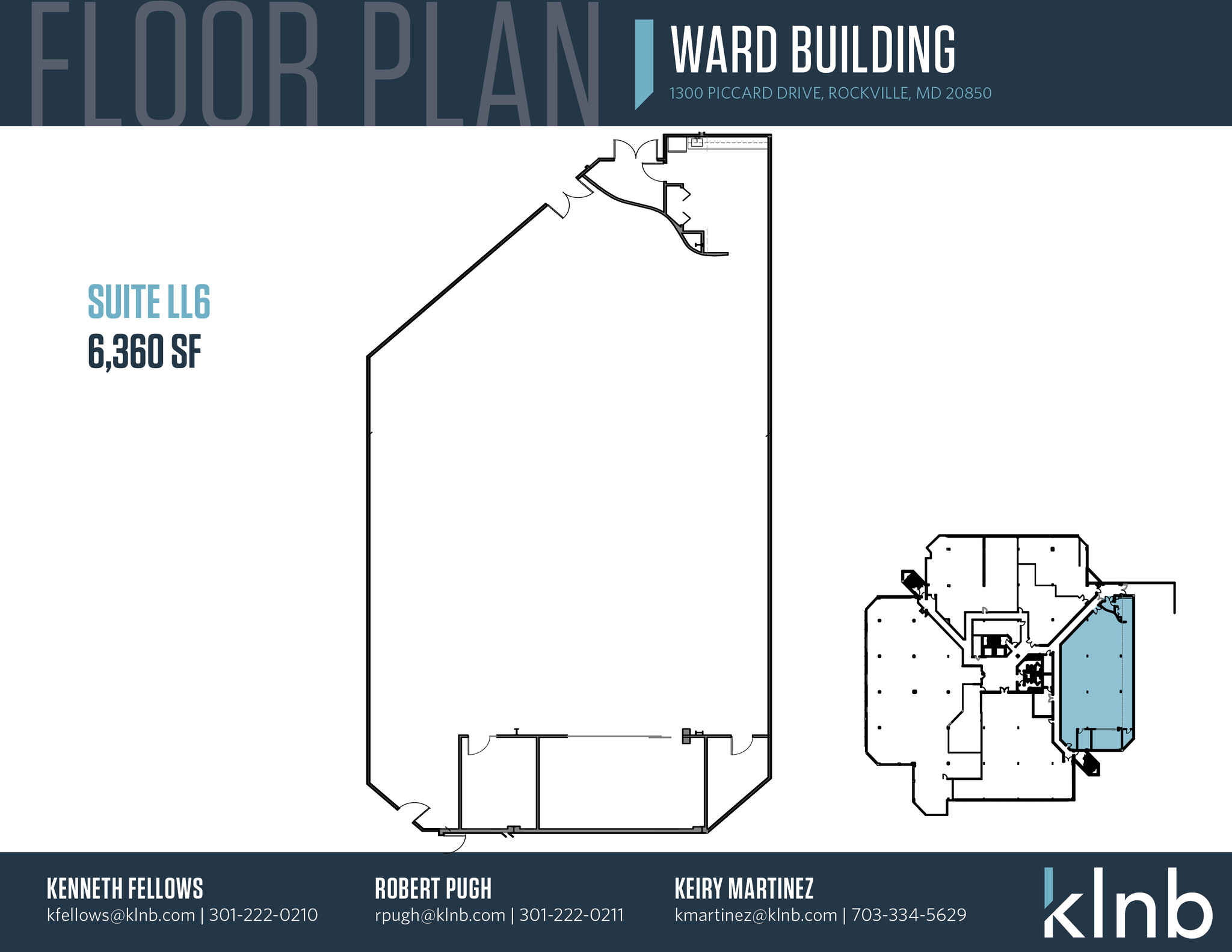 1300 Piccard Dr, Rockville, MD à louer Plan d’étage- Image 1 de 1