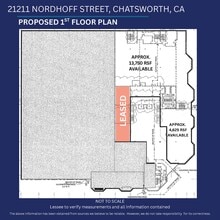 21211 Nordhoff St, Chatsworth, CA for lease Floor Plan- Image 1 of 2