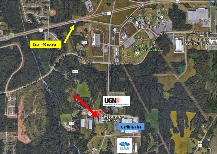2495 Dr F E Wright Dr, Jackson, TN à louer - Aérien - Image 2 de 2