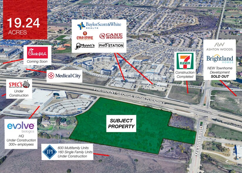 3001 Merritt Rd, Sachse, TX à vendre - Aérien - Image 2 de 3