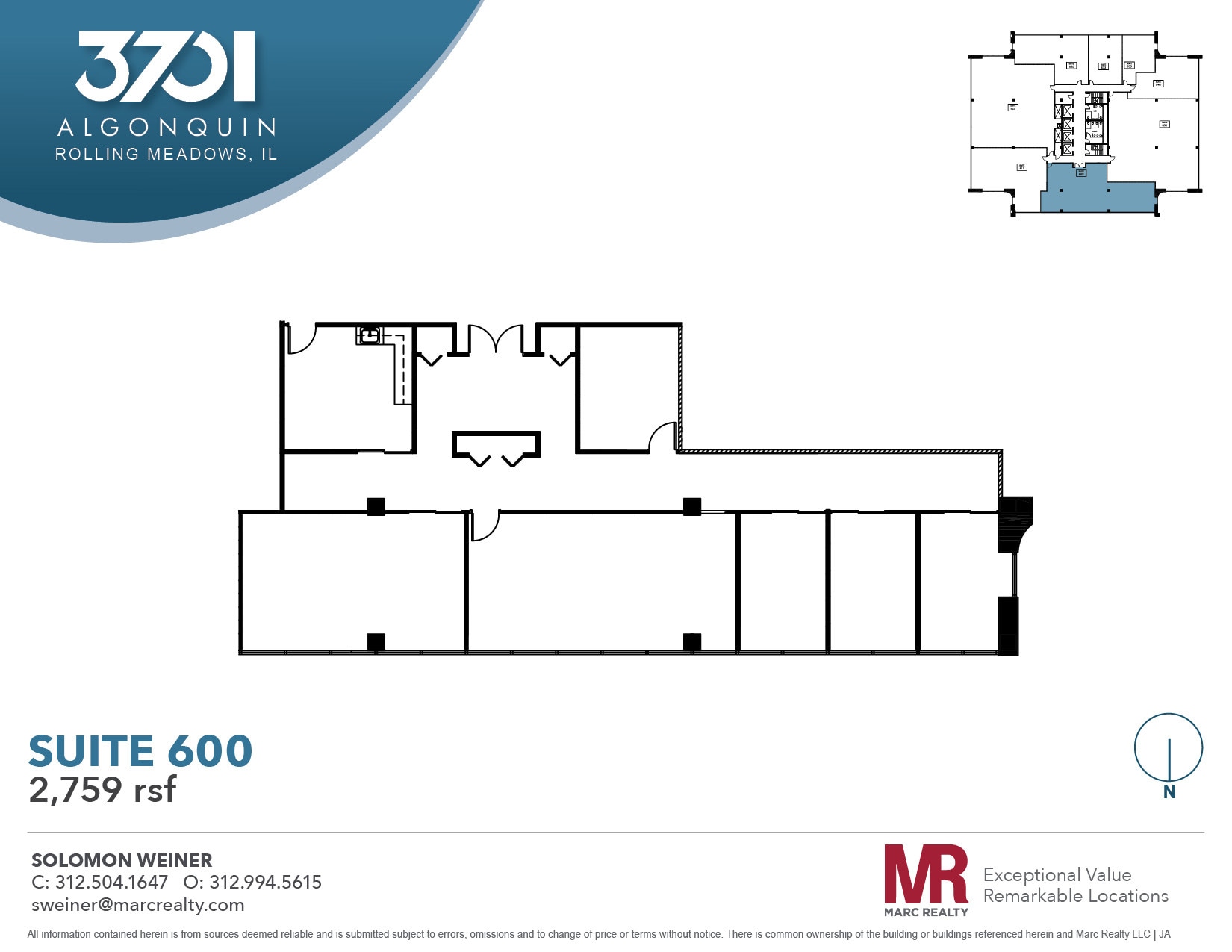 3701 Algonquin Rd, Rolling Meadows, IL for lease Floor Plan- Image 1 of 7