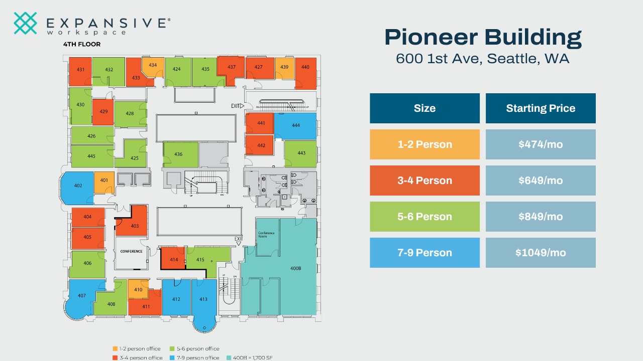 600 1st Ave, Seattle, WA à louer Plan d’étage- Image 1 de 4