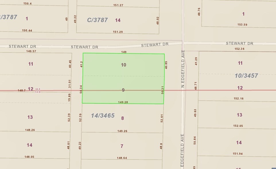 939 N Edgefield Ave, Dallas, TX for lease - Plat Map - Image 2 of 2