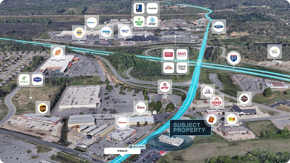 1324 W Main St, Cabot, AR à vendre - Aérien - Image 2 de 2