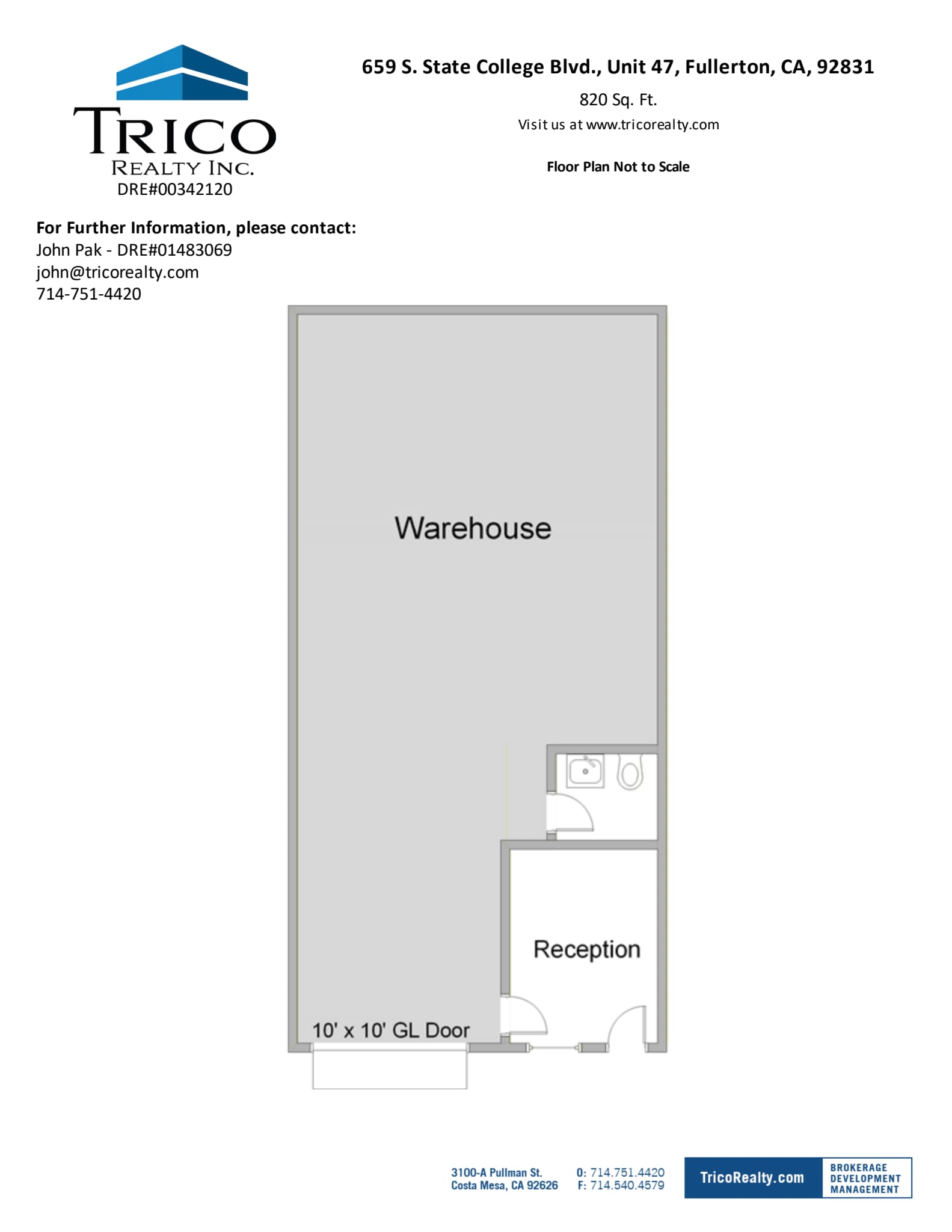 667-759 S State College Blvd, Fullerton, CA à louer Plan d’étage- Image 1 de 1
