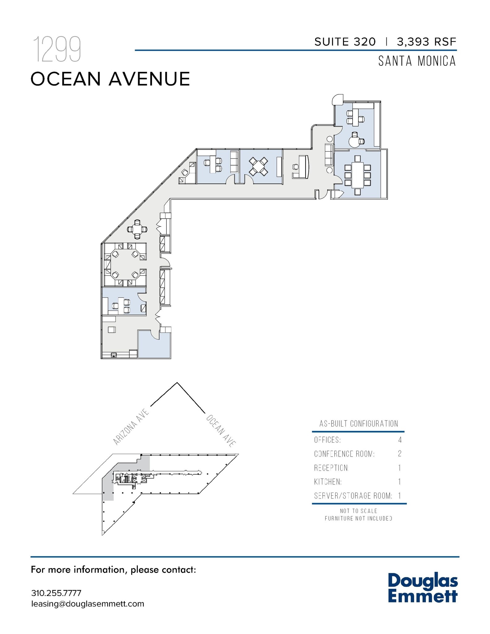 1299 Ocean Ave, Santa Monica, CA à louer Plan d’étage- Image 1 de 1