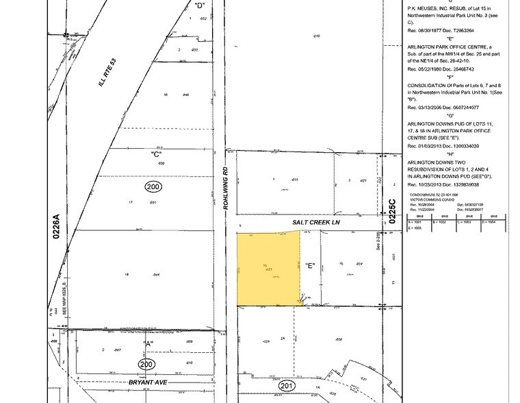 3555 W Salt Creek Ln, Arlington Heights, IL à vendre - Plan cadastral - Image 1 de 1