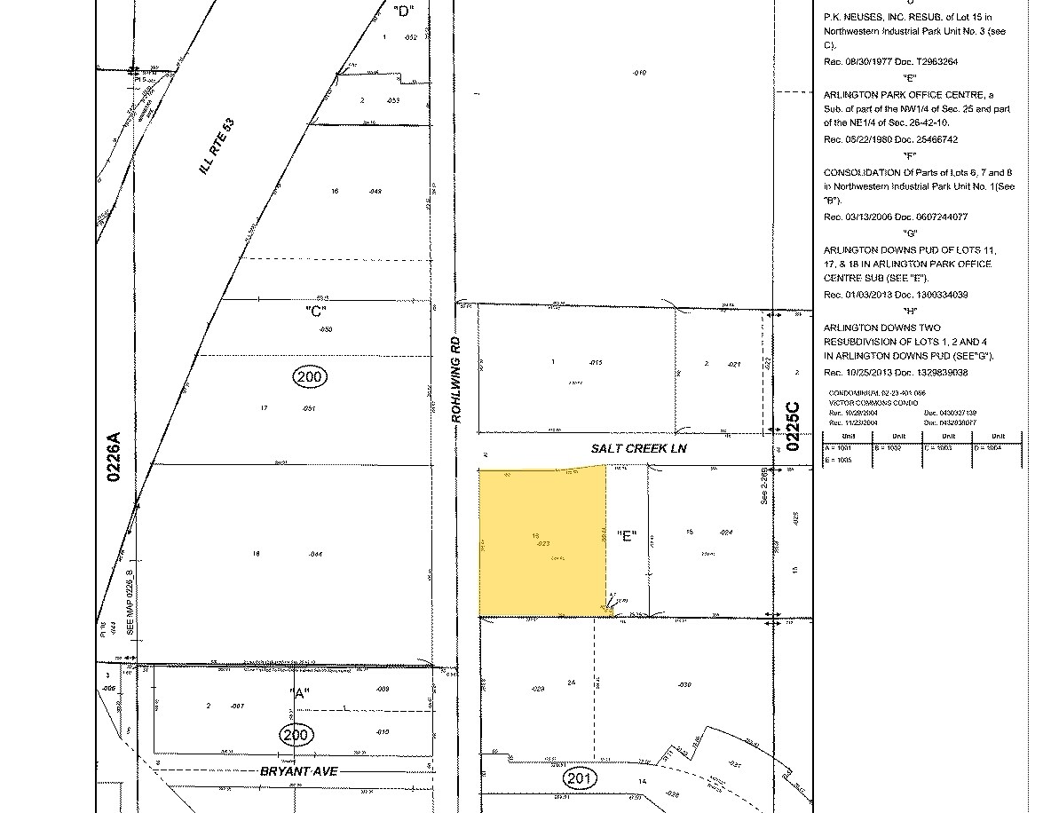 3555 W Salt Creek Ln, Arlington Heights, IL à vendre Plan cadastral- Image 1 de 2