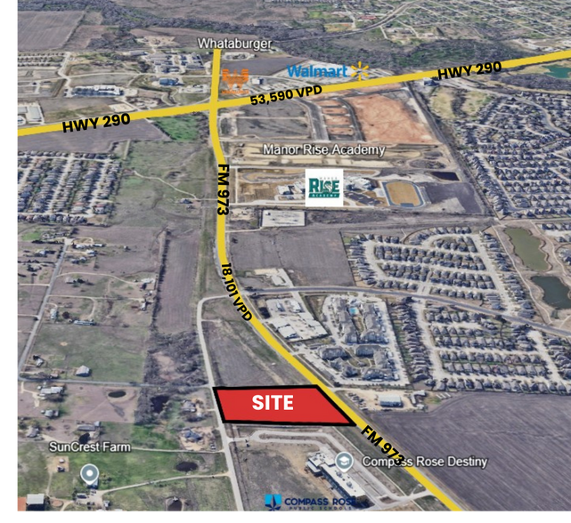 13801 FM 973, Manor, TX for lease - Aerial - Image 3 of 8