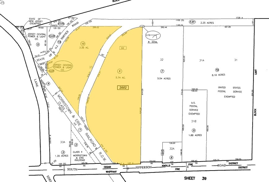 64 S Jefferson Rd, Whippany, NJ for lease - Plat Map - Image 3 of 3
