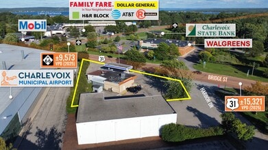 1505 Bridge St, Charlevoix, MI - Aerial map view - Image1