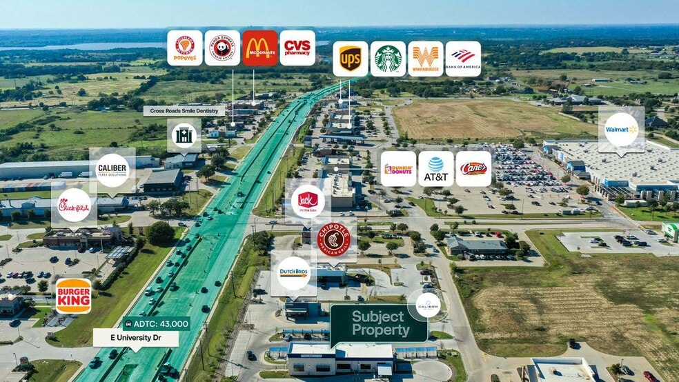 8073 University Dr, Cross Roads, TX à vendre - Photo du bâtiment - Image 3 de 3