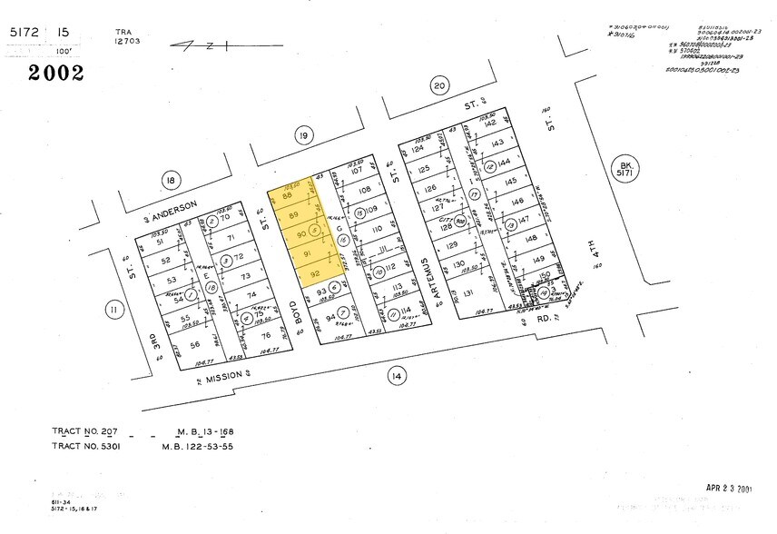 337 S Anderson St, Los Angeles, CA à louer - Plan cadastral - Image 2 de 2