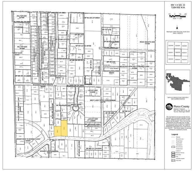 18404-18414 Veterans Memorial Dr E, Bonney Lake, WA à vendre - Plan cadastral - Image 2 de 7