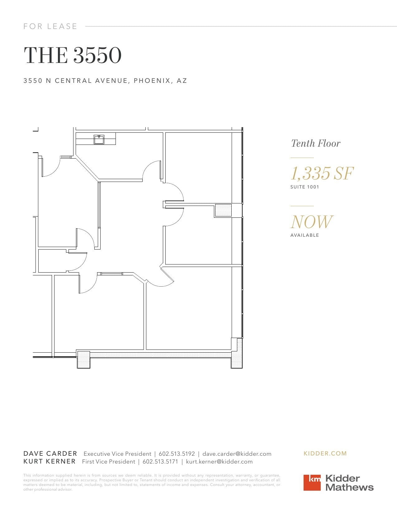 3550 N Central Ave, Phoenix, AZ à louer Plan d’étage- Image 1 de 1