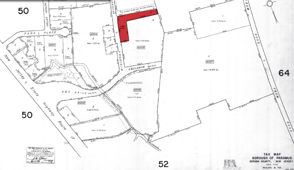 590 Winters Ave, Paramus, NJ for sale - Plat Map - Image 2 of 2