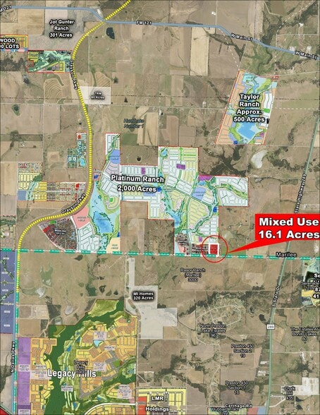 Marilee Road, Gunter, TX for sale - Aerial - Image 1 of 2