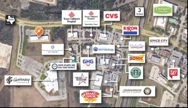 780 Clear Lake City Blvd, Webster, TX - AERIAL  map view