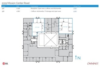 5333 Mission Center Rd, San Diego, CA à louer Plan d’étage- Image 1 de 1
