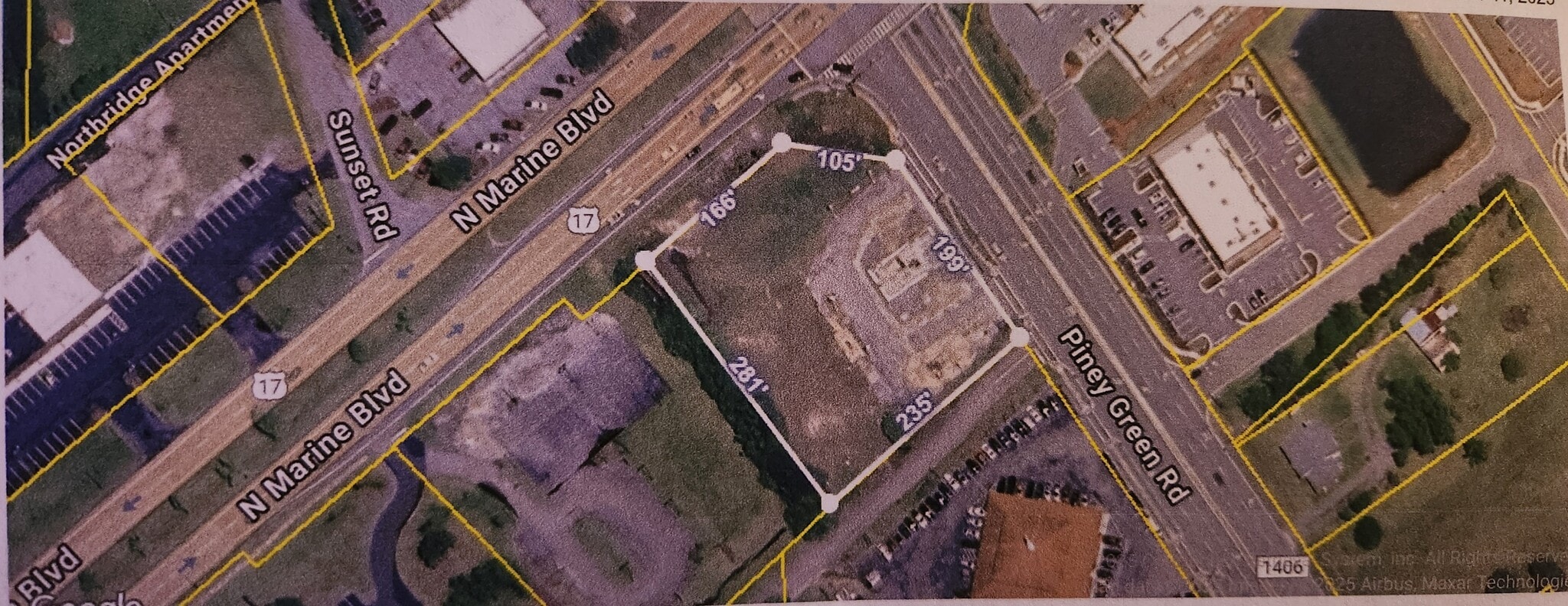 116 Piney Green Rd, Jacksonville, NC for sale Aerial- Image 1 of 6