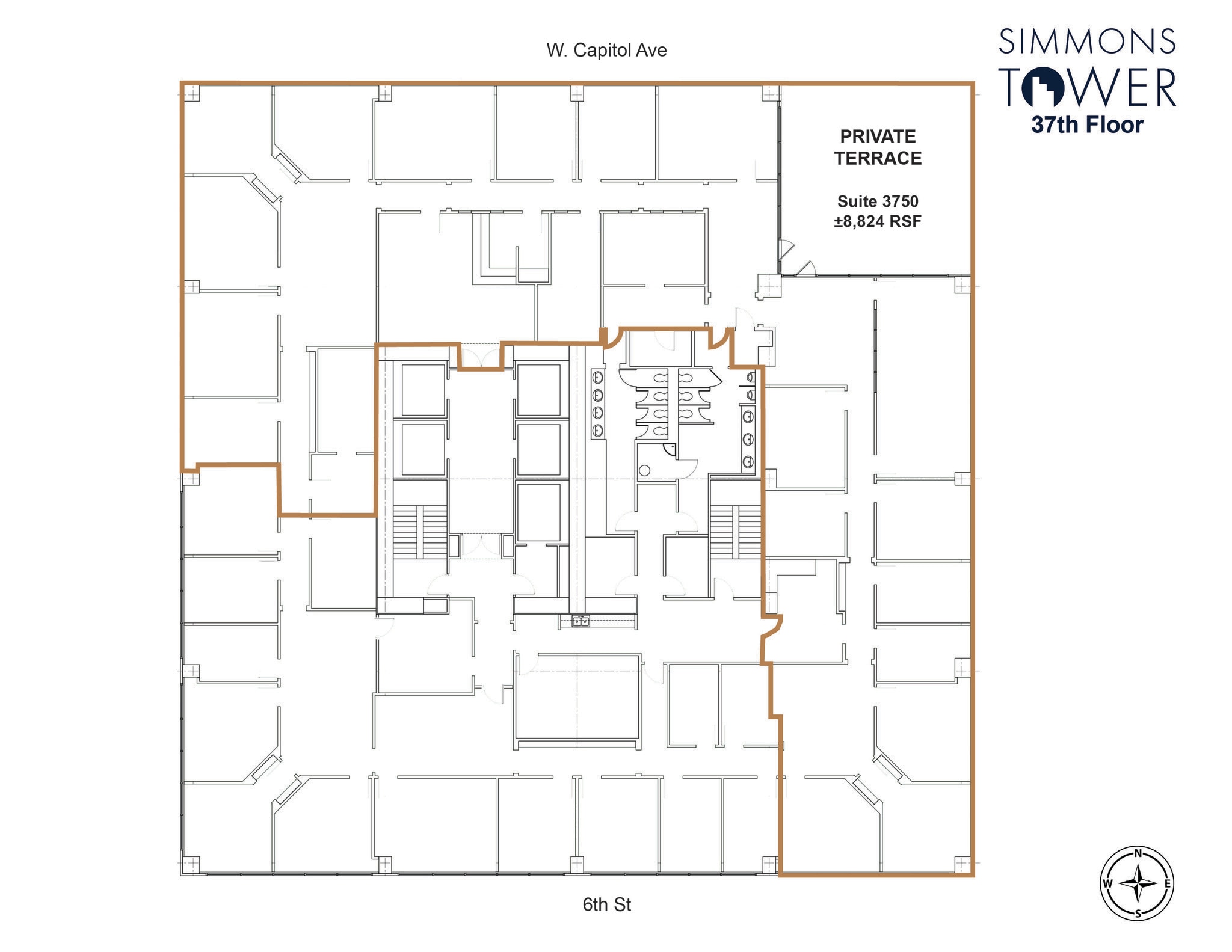 425 W Capitol Ave, Little Rock, AR à louer Plan d’étage- Image 1 de 5