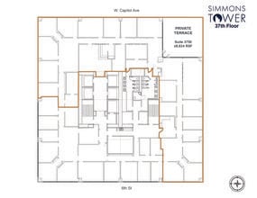 425 W Capitol Ave, Little Rock, AR à louer Plan d’étage- Image 1 de 5