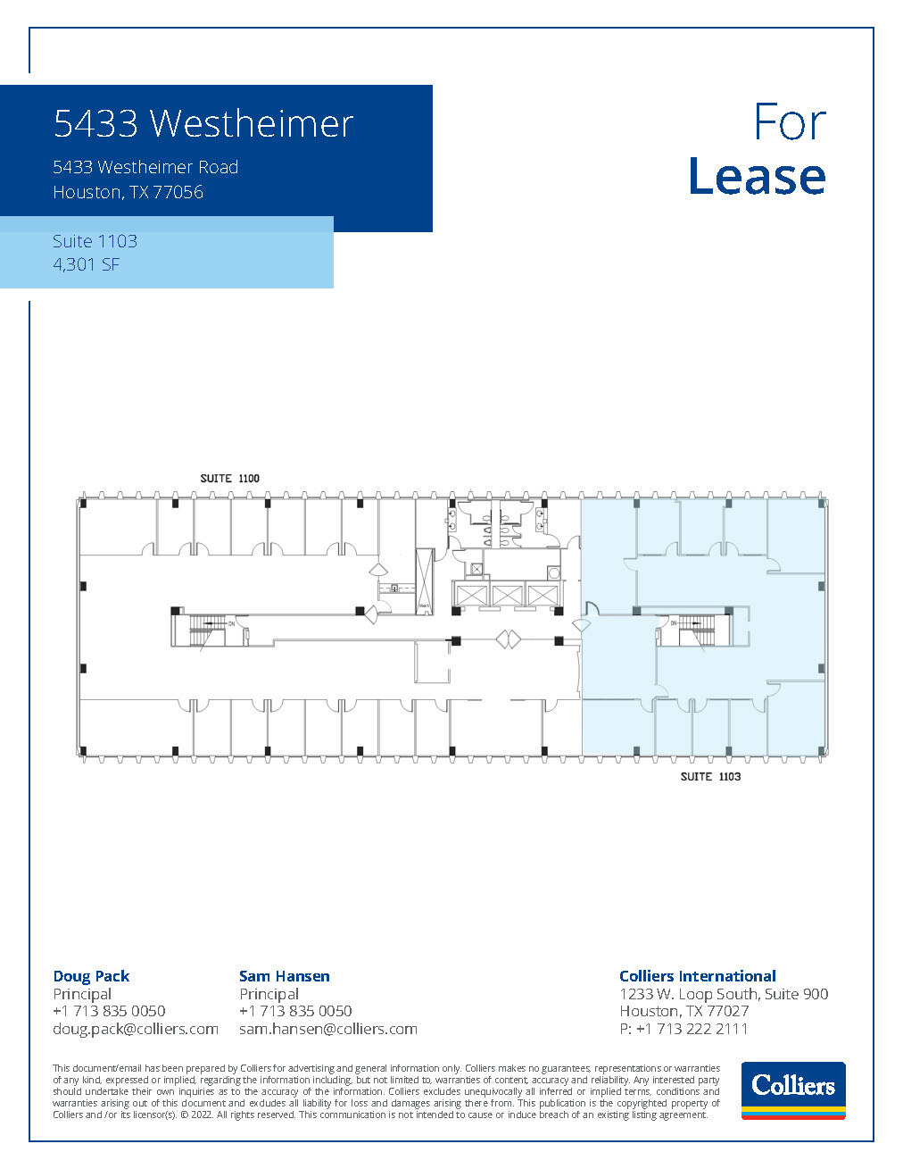 5433 Westheimer Rd, Houston, TX for lease Floor Plan- Image 1 of 1