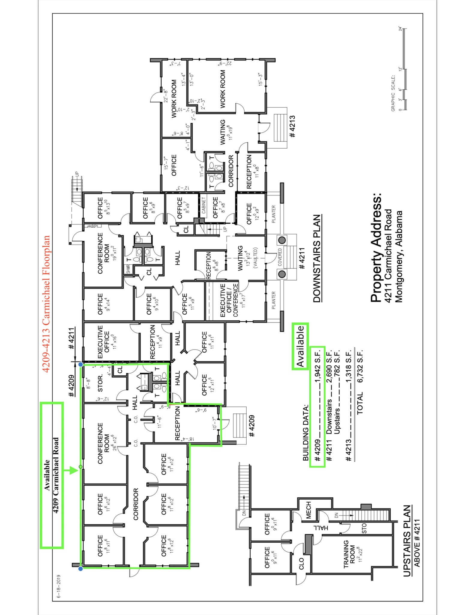 4209-4211-4213 Carmichael Rd, Montgomery, AL for lease Site Plan- Image 1 of 1