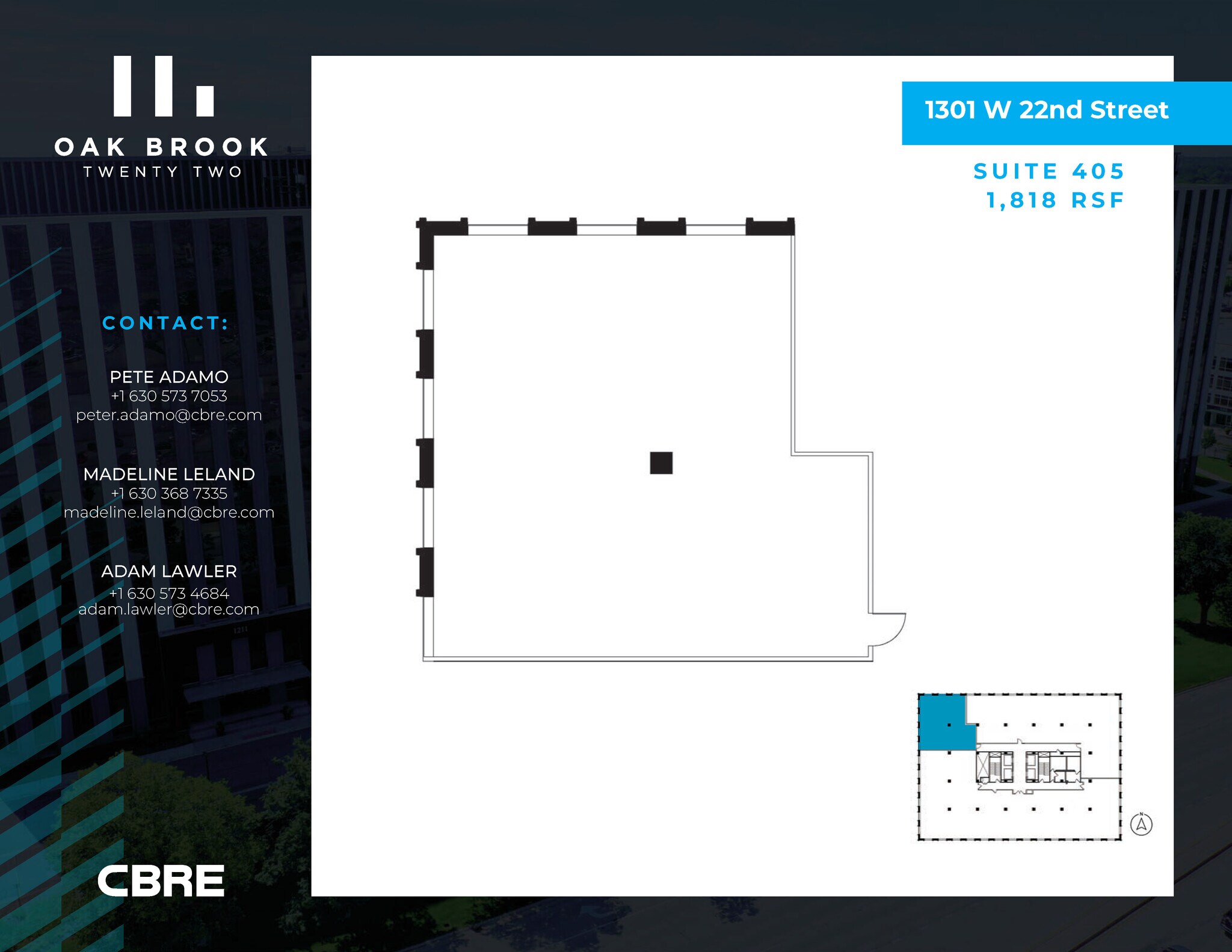 1301 W 22nd St, Oak Brook, IL for lease Interior Photo- Image 1 of 1