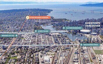7 W 7th Ave, Vancouver, BC - AERIAL  map view