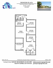 1180-1194 W Pioneer Pky, Arlington, TX à louer Plan d  tage- Image 1 de 1