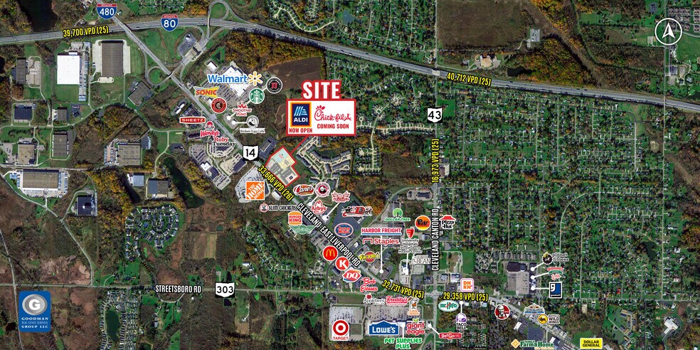 9610 State Route 14, Streetsboro, OH à louer - Aérien - Image 2 de 5