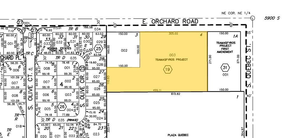 7180 E Orchard Rd, Centennial, CO for lease - Plat Map - Image 2 of 8