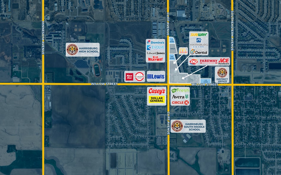 NE Corner Cliff Ave & Willow St, Harrisburg, SD for sale - Building Photo - Image 2 of 5