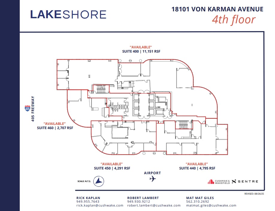 18101 Von Karman Ave, Irvine, CA for lease Floor Plan- Image 1 of 3