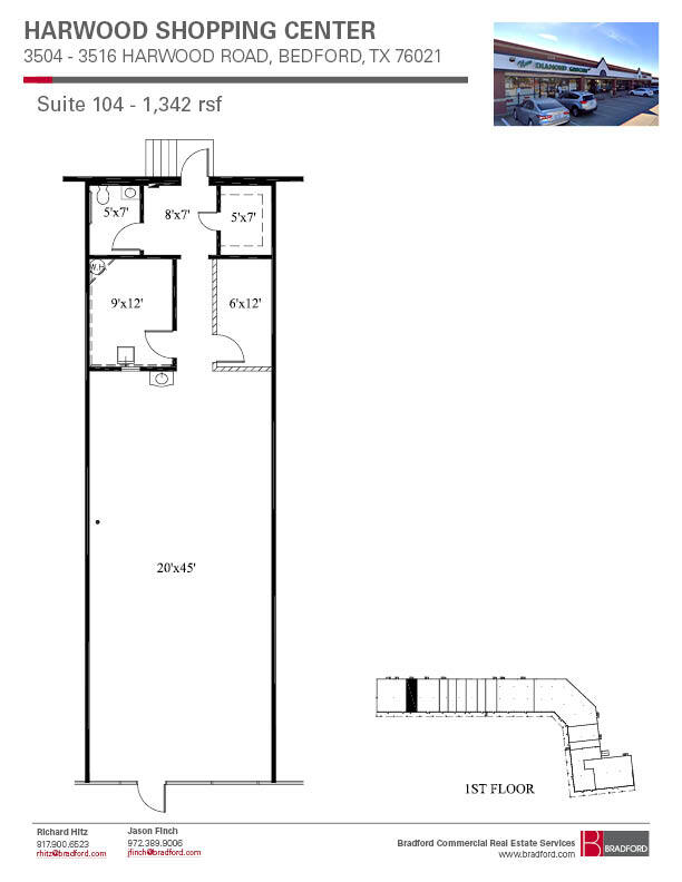 3504-3508 Harwood Rd, Bedford, TX for lease Floor Plan- Image 1 of 1