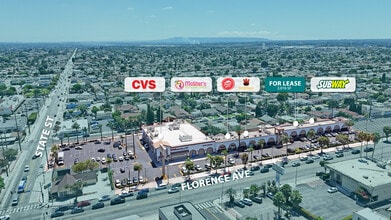 3118-3208 E Florence Ave, Huntington Park, CA - Aerial  map view
