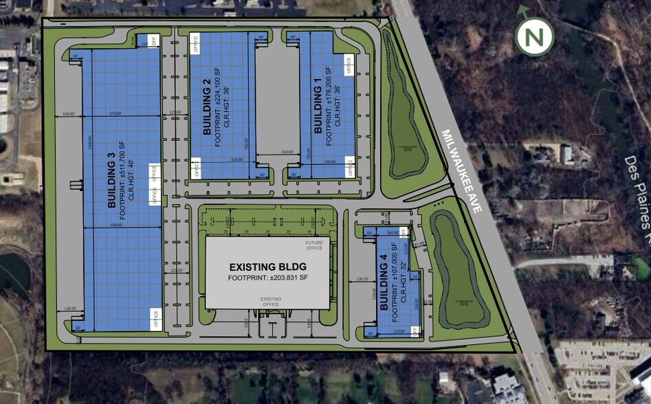 100 S Milwaukee Ave, Vernon Hills, IL à louer - Photo du bâtiment - Image 2 de 4