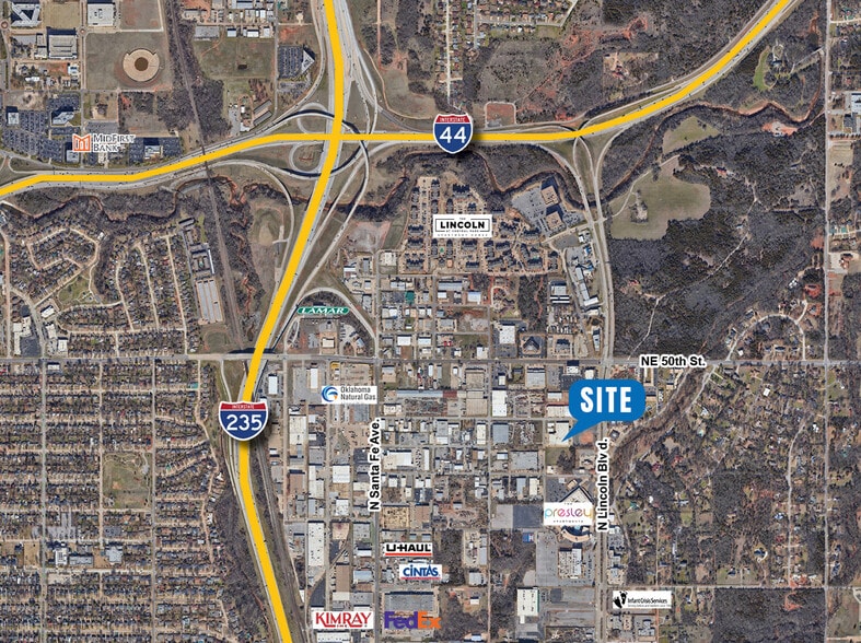 4800 N Stiles Ave, Oklahoma City, OK for lease - Aerial - Image 2 of 2