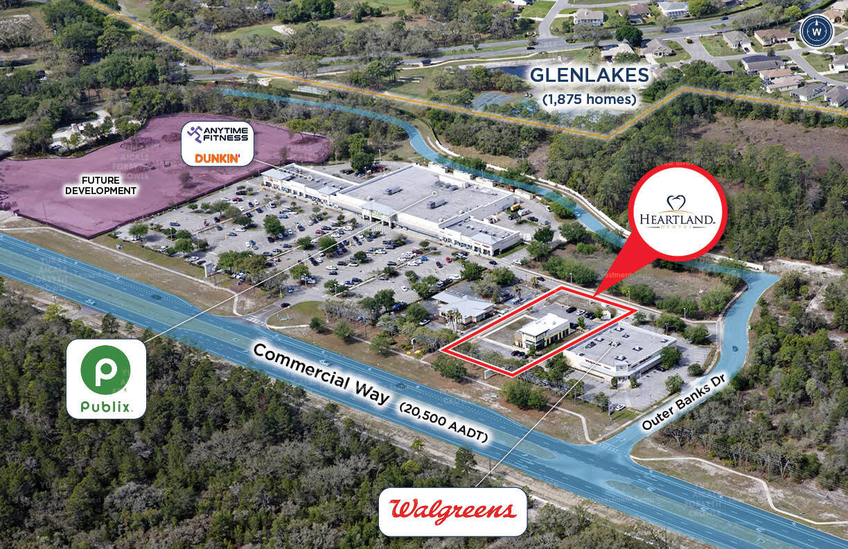 9749 Commercial Way, Weeki Wachee, FL for sale Aerial- Image 1 of 7