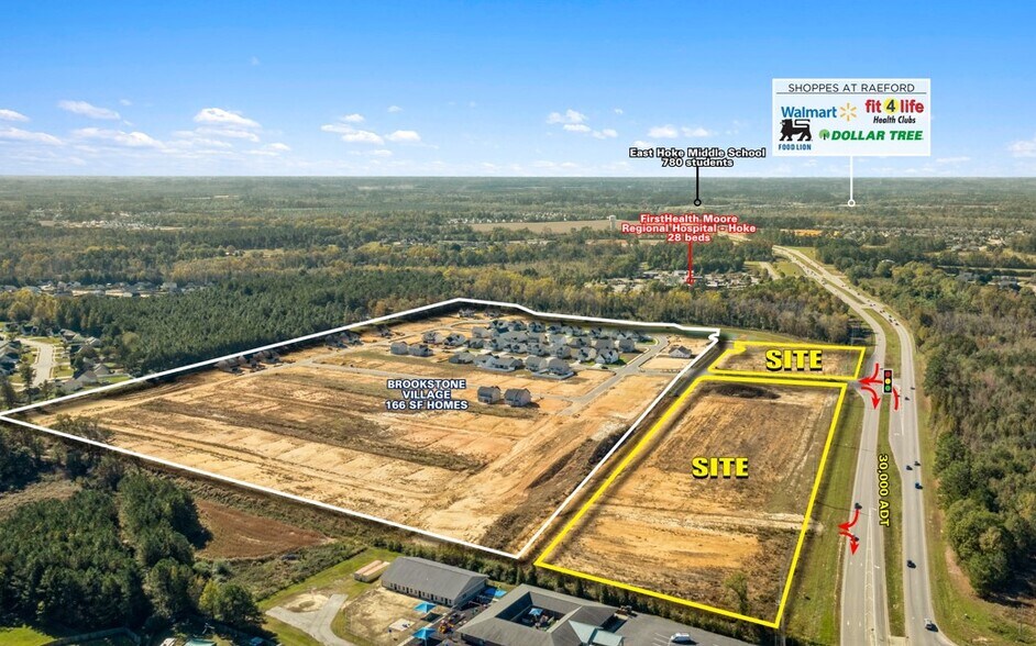 Fayetteville rd, Raeford, NC for sale - Aerial - Image 2 of 4