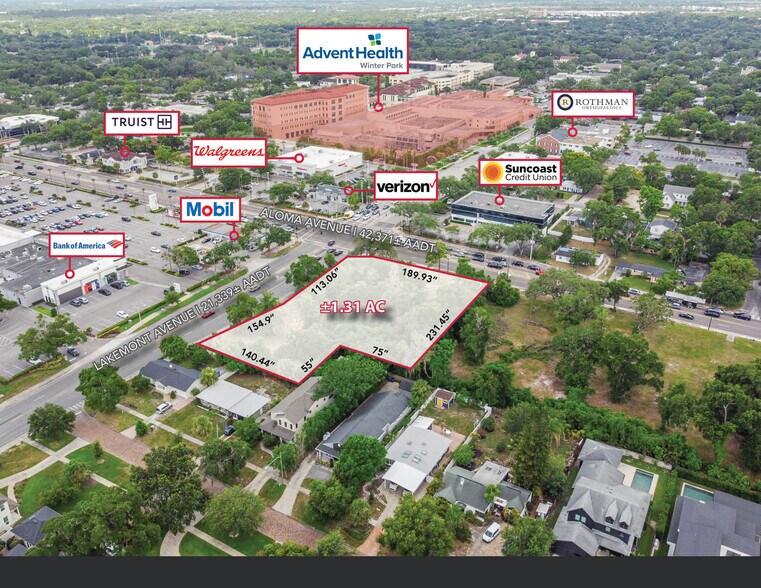 1871 Aloma Ave, Winter Park, FL à vendre - Aérien - Image 2 de 2