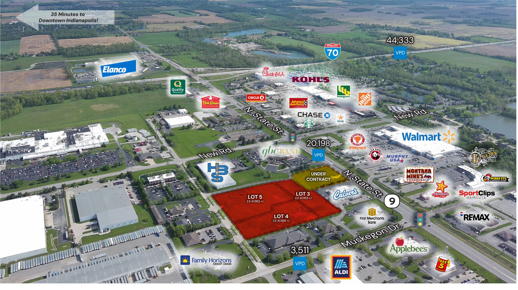 State Road 9 - Greenfield, IN portefeuille de 5 propriétés à vendre sur LoopNet.ca Photo principale- Image 1 de 7