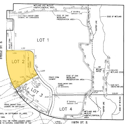 11401 Steele St S, Tacoma, WA à vendre - Plan cadastral - Image 2 de 4