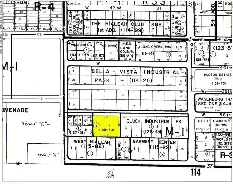 1730 W 38th Pl, Hialeah, FL à louer - Plan cadastral - Image 3 de 20