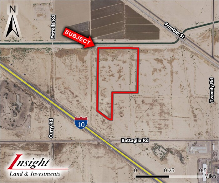 I-10 and Battaglia Rd IND Land, Eloy, AZ for sale - Aerial - Image 1 of 3